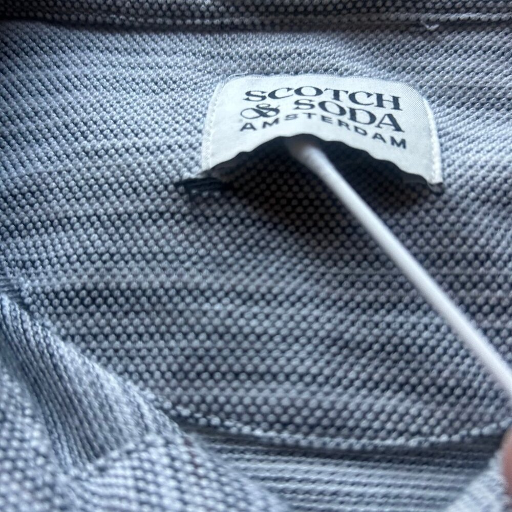 Scotch & Soda Long Sleeve Button Shirt XL Gray - Picture 7 of 10